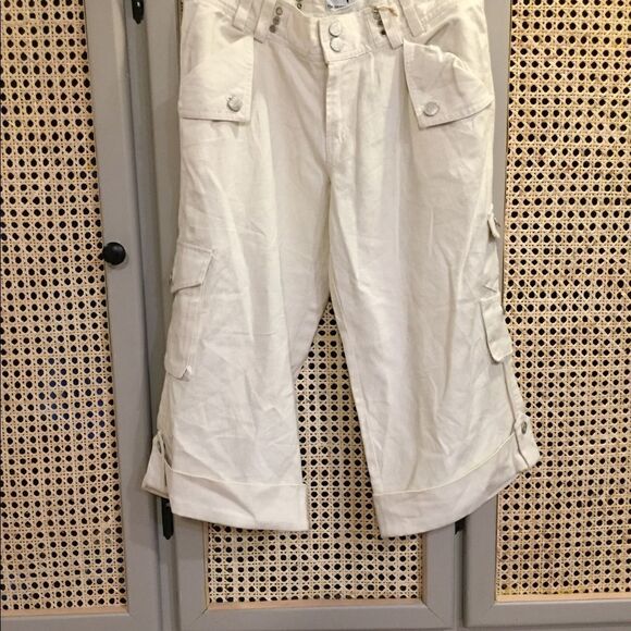 The Hempest Women’s Cargo Capri Ivory Size 6 - Picture 3 of 7